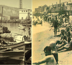 Antiguas imágenes de la playa de la Barceloneta  