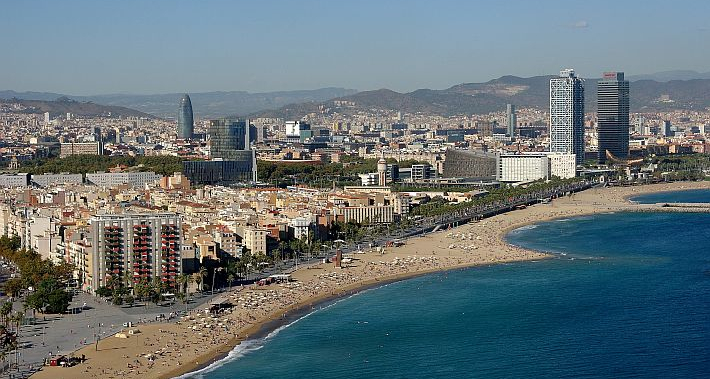 Vista panorámica del litoral barcelonés